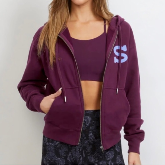 NWOT Stori Mulberry Zip Up Hoodie - Picture 1 of 6